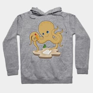 Octopus Pupil Pencil Paper Hoodie